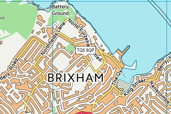 TQ5 8QP map - OS VectorMap District (Ordnance Survey)