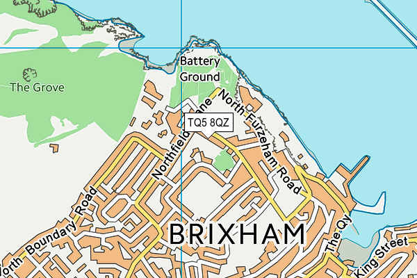 TQ5 8QZ map - OS VectorMap District (Ordnance Survey)