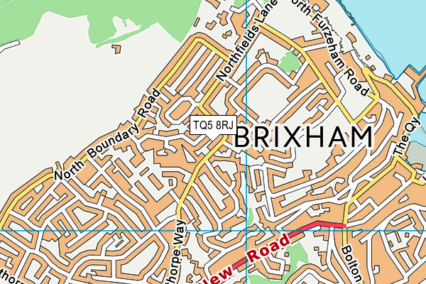 TQ5 8RJ map - OS VectorMap District (Ordnance Survey)