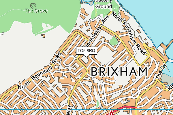 TQ5 8RQ map - OS VectorMap District (Ordnance Survey) TQ5 8RQ map - OS VectorMap District (Ordnance Survey)