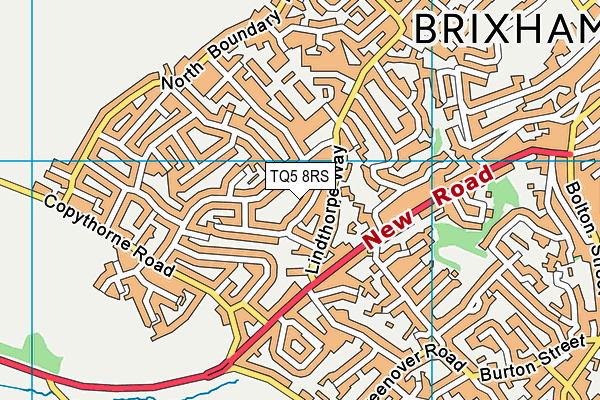 TQ5 8RS map - OS VectorMap District (Ordnance Survey)