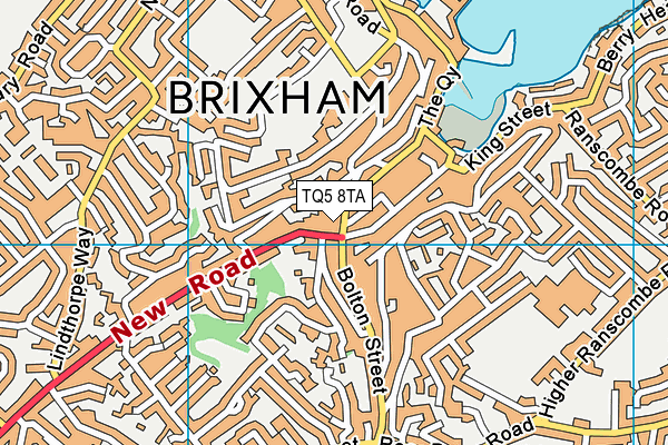TQ5 8TA map - OS VectorMap District (Ordnance Survey)