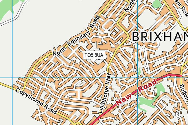 TQ5 8UA map - OS VectorMap District (Ordnance Survey)