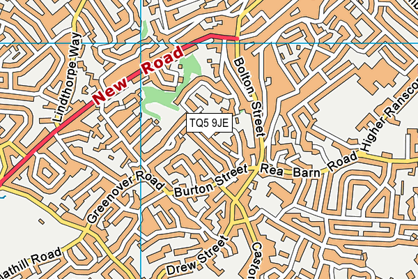 TQ5 9JE map - OS VectorMap District (Ordnance Survey)