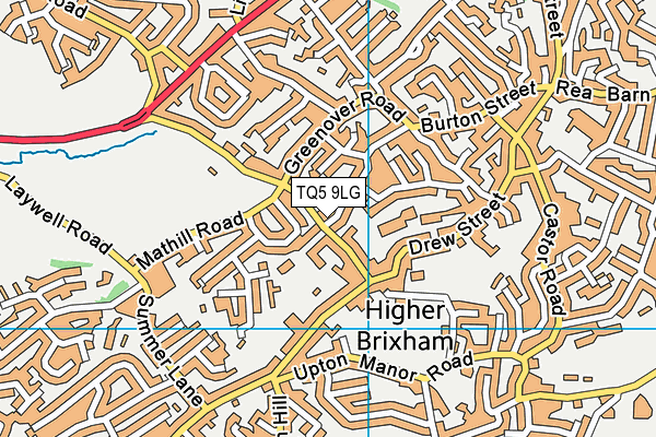 TQ5 9LG map - OS VectorMap District (Ordnance Survey)