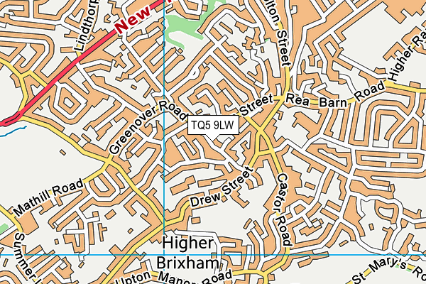 TQ5 9LW map - OS VectorMap District (Ordnance Survey)