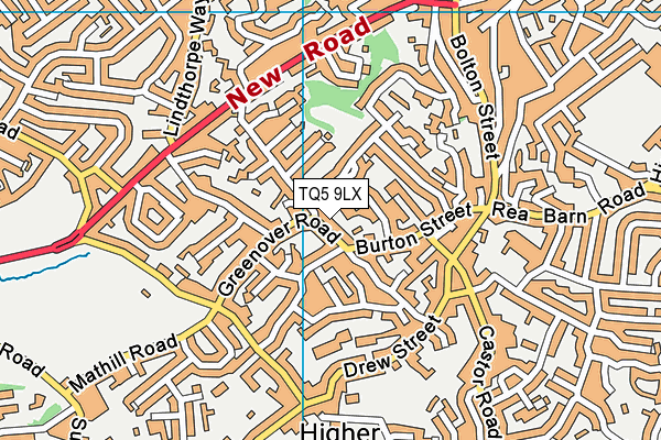TQ5 9LX map - OS VectorMap District (Ordnance Survey)