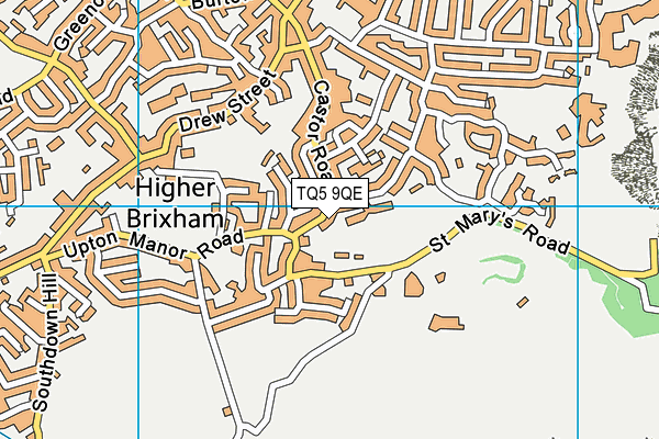TQ5 9QE map - OS VectorMap District (Ordnance Survey)