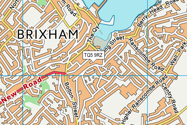 TQ5 9RZ map - OS VectorMap District (Ordnance Survey)