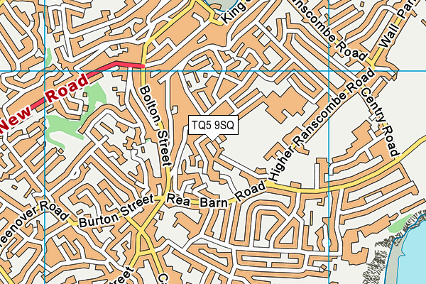 TQ5 9SQ map - OS VectorMap District (Ordnance Survey) TQ5 9SQ map - OS VectorMap District (Ordnance Survey)