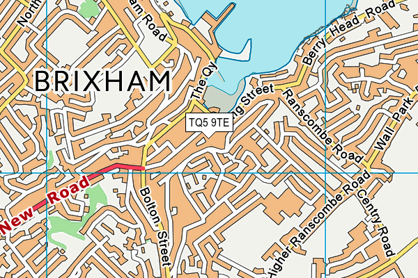 TQ5 9TE map - OS VectorMap District (Ordnance Survey)