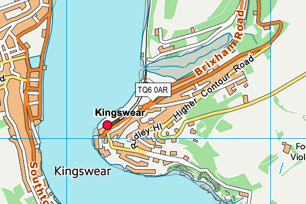 TQ6 0AR map - OS VectorMap District (Ordnance Survey) TQ6 0AR map - OS VectorMap District (Ordnance Survey)