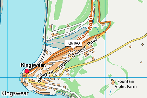 TQ6 0AX map - OS VectorMap District (Ordnance Survey) TQ6 0AX map - OS VectorMap District (Ordnance Survey)