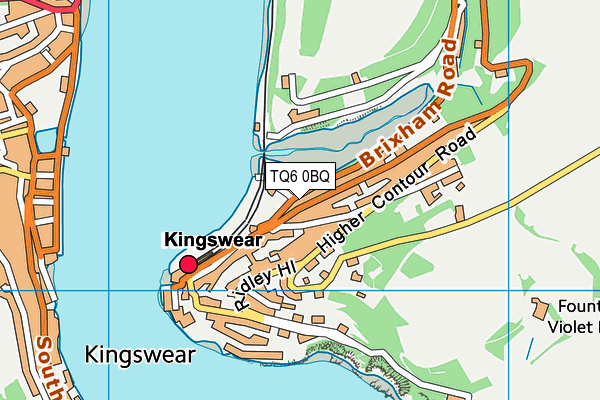 TQ6 0BQ map - OS VectorMap District (Ordnance Survey)