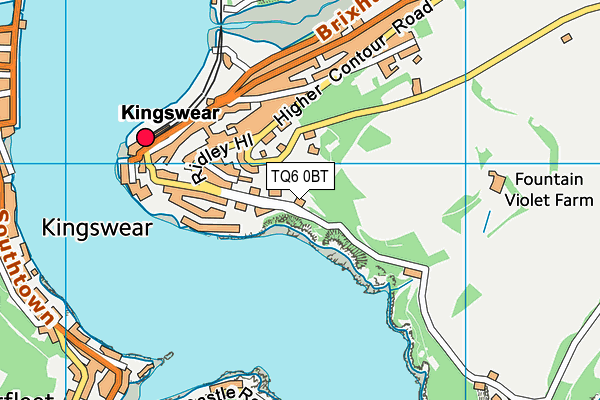 TQ6 0BT map - OS VectorMap District (Ordnance Survey)