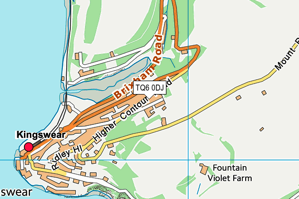 TQ6 0DJ map - OS VectorMap District (Ordnance Survey) TQ6 0DJ map - OS VectorMap District (Ordnance Survey)
