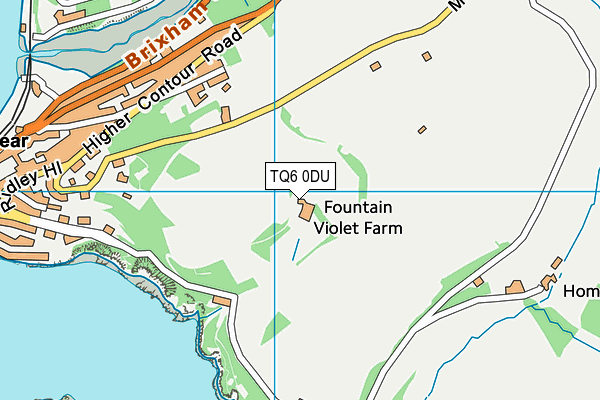 TQ6 0DU map - OS VectorMap District (Ordnance Survey)