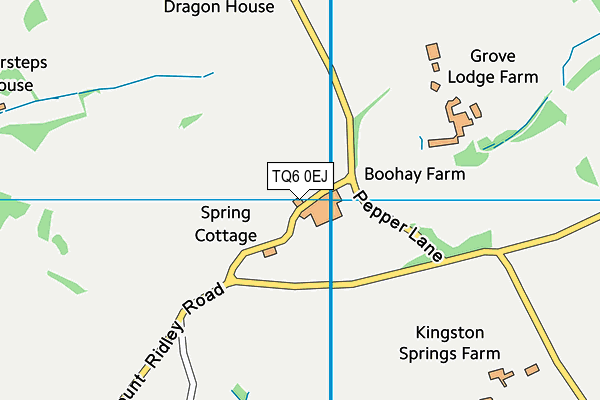 TQ6 0EJ map - OS VectorMap District (Ordnance Survey)