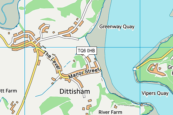 TQ6 0HB map - OS VectorMap District (Ordnance Survey) TQ6 0HB map - OS VectorMap District (Ordnance Survey)