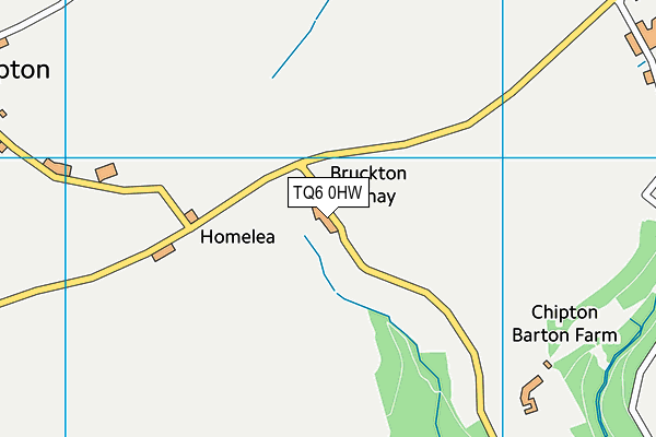 TQ6 0HW map - OS VectorMap District (Ordnance Survey) TQ6 0HW map - OS VectorMap District (Ordnance Survey)