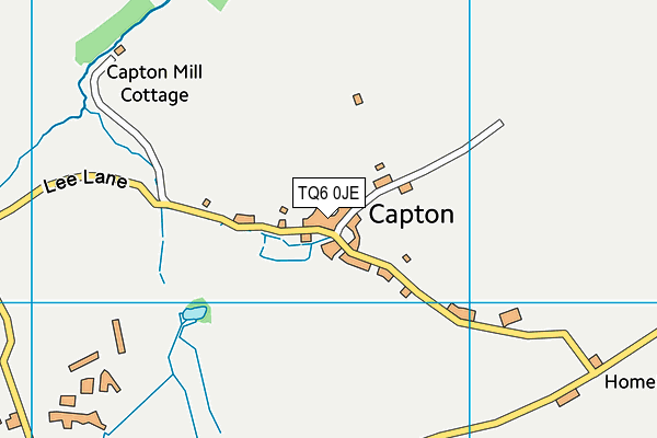 TQ6 0JE map - OS VectorMap District (Ordnance Survey)