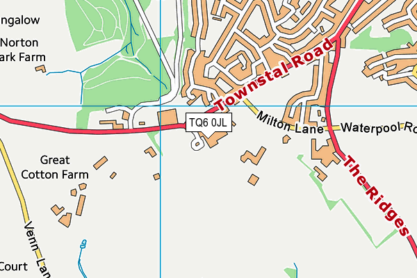 TQ6 0JL map - OS VectorMap District (Ordnance Survey)