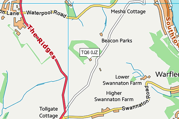TQ6 0JZ map - OS VectorMap District (Ordnance Survey) TQ6 0JZ map - OS VectorMap District (Ordnance Survey)