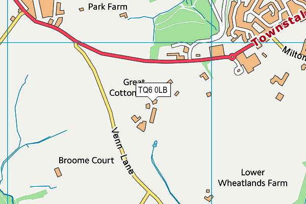 TQ6 0LB map - OS VectorMap District (Ordnance Survey) TQ6 0LB map - OS VectorMap District (Ordnance Survey)