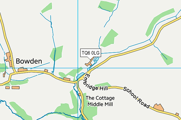 TQ6 0LG map - OS VectorMap District (Ordnance Survey) TQ6 0LG map - OS VectorMap District (Ordnance Survey)