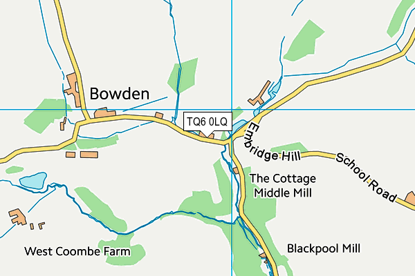 TQ6 0LQ map - OS VectorMap District (Ordnance Survey)