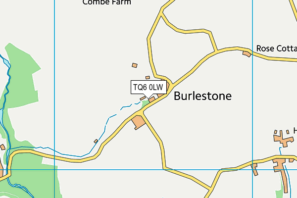 TQ6 0LW map - OS VectorMap District (Ordnance Survey)