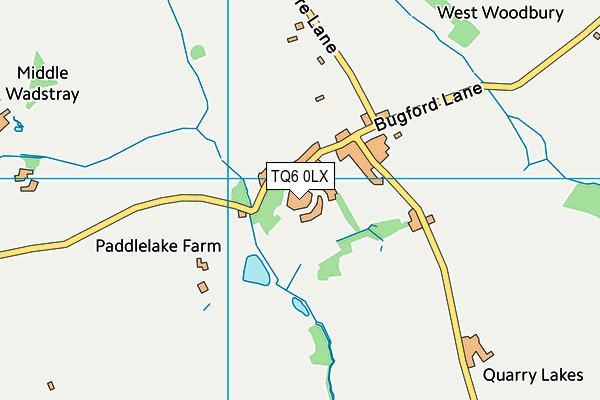 TQ6 0LX map - OS VectorMap District (Ordnance Survey)