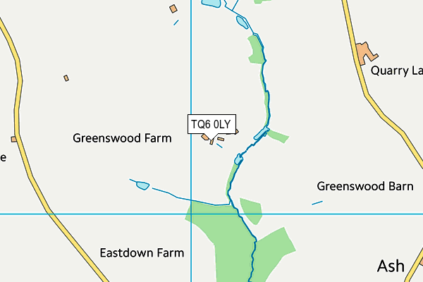 TQ6 0LY map - OS VectorMap District (Ordnance Survey)