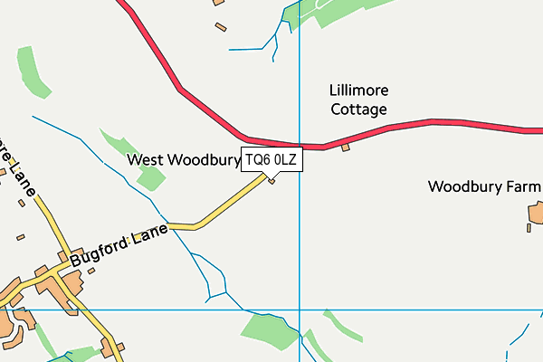 TQ6 0LZ map - OS VectorMap District (Ordnance Survey) TQ6 0LZ map - OS VectorMap District (Ordnance Survey)