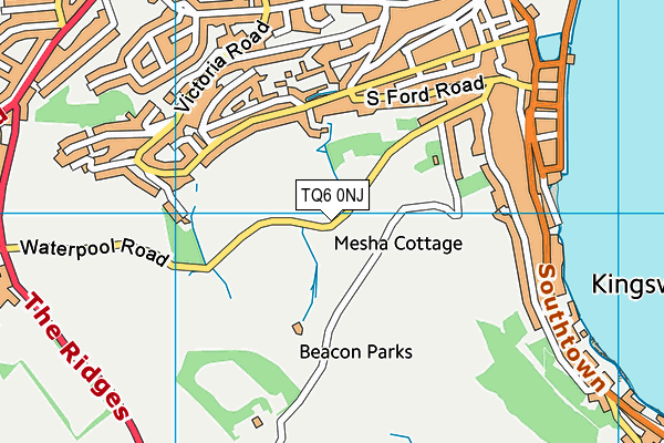 TQ6 0NJ map - OS VectorMap District (Ordnance Survey) TQ6 0NJ map - OS VectorMap District (Ordnance Survey)