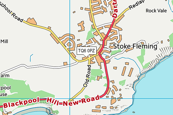 TQ6 0PZ map - OS VectorMap District (Ordnance Survey) TQ6 0PZ map - OS VectorMap District (Ordnance Survey)