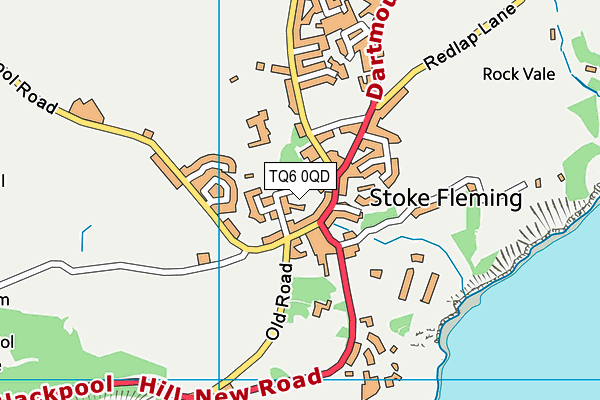 TQ6 0QD map - OS VectorMap District (Ordnance Survey) TQ6 0QD map - OS VectorMap District (Ordnance Survey)
