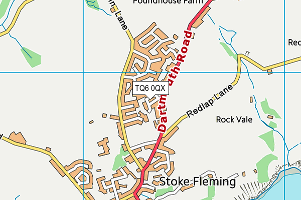 TQ6 0QX map - OS VectorMap District (Ordnance Survey)