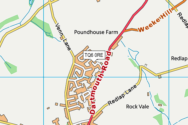 TQ6 0RE map - OS VectorMap District (Ordnance Survey) TQ6 0RE map - OS VectorMap District (Ordnance Survey)