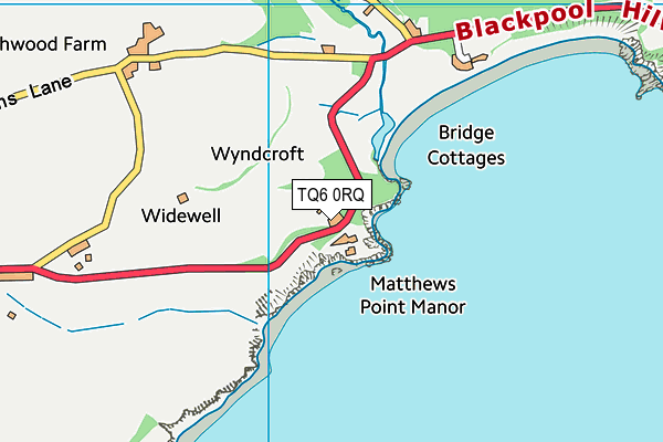 TQ6 0RQ map - OS VectorMap District (Ordnance Survey)