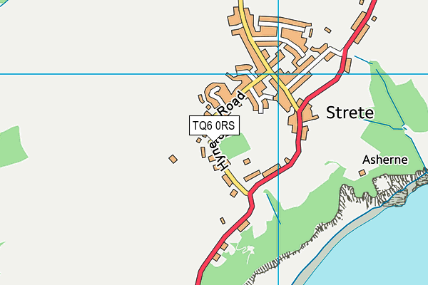 TQ6 0RS map - OS VectorMap District (Ordnance Survey) TQ6 0RS map - OS VectorMap District (Ordnance Survey)