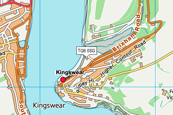 TQ6 0SG map - OS VectorMap District (Ordnance Survey)