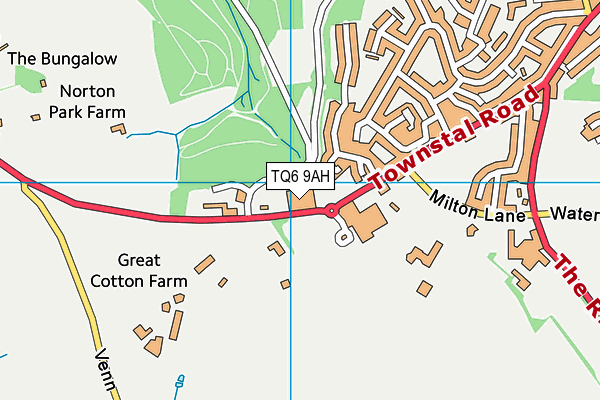 TQ6 9AH map - OS VectorMap District (Ordnance Survey) TQ6 9AH map - OS VectorMap District (Ordnance Survey)