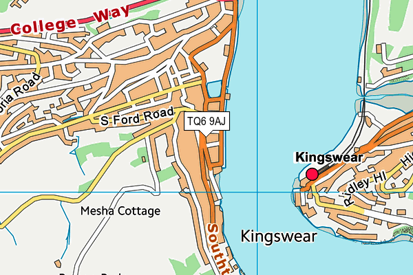 TQ6 9AJ map - OS VectorMap District (Ordnance Survey) TQ6 9AJ map - OS VectorMap District (Ordnance Survey)
