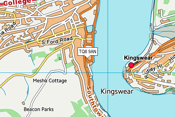 TQ6 9AN map - OS VectorMap District (Ordnance Survey) TQ6 9AN map - OS VectorMap District (Ordnance Survey)
