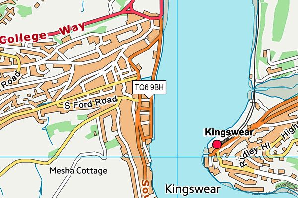 TQ6 9BH map - OS VectorMap District (Ordnance Survey) TQ6 9BH map - OS VectorMap District (Ordnance Survey)