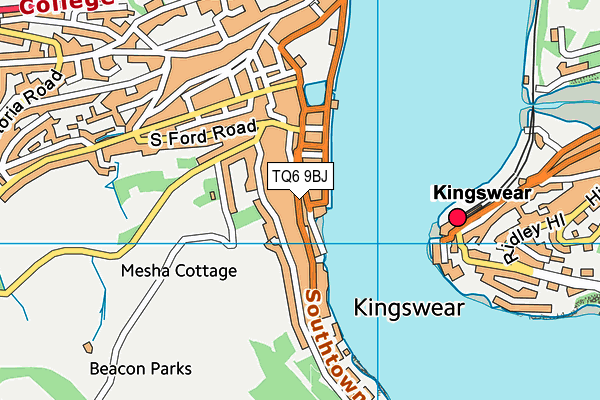 TQ6 9BJ map - OS VectorMap District (Ordnance Survey)