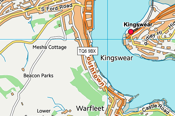TQ6 9BX map - OS VectorMap District (Ordnance Survey) TQ6 9BX map - OS VectorMap District (Ordnance Survey)