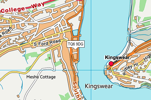 TQ6 9DG map - OS VectorMap District (Ordnance Survey)