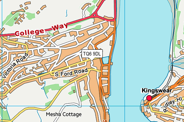 TQ6 9DL map - OS VectorMap District (Ordnance Survey) TQ6 9DL map - OS VectorMap District (Ordnance Survey)